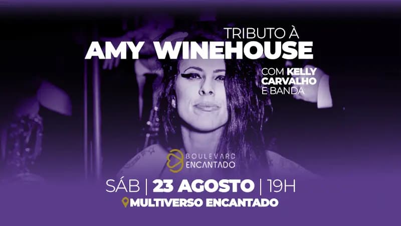 Imagem do Evento: TRIBUTO À AMY WINEHOUSE COM KELLY CARVALHO E BANDA